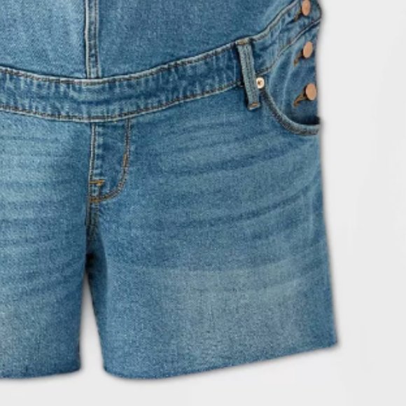 NWT Ingrid & Isabel Maternity Sleeveless Denim Sho - Picture 3 of 7